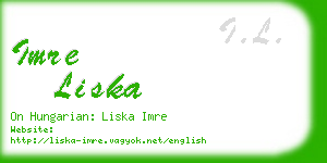 imre liska business card